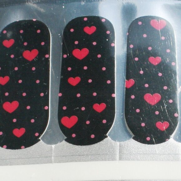 3 For 15 - LILY & FOX - LOVE BITES Nail Stickers Wraps Strips Valentine's Hearts - Picture 3 of 10